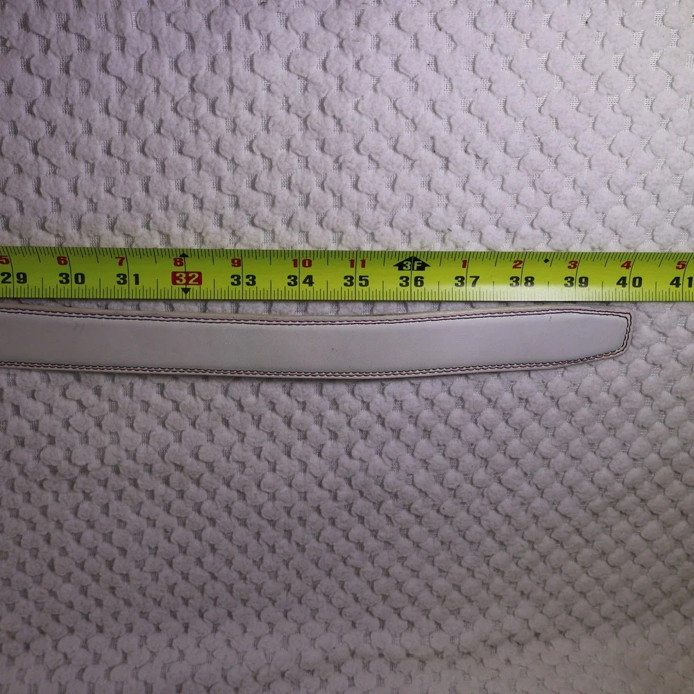 Nexbelt Mens 32 Ratchet Belt White Leather USA Buckle 100-923-BP-06-20-W